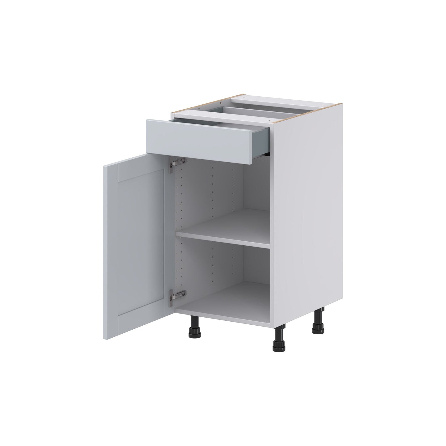 Hugo&Borg Charlesberg 18-in W x 34.5-in H x 21-in D Gray 1-Drawer Base Fully Assembled Cabinet (Recessed Panel Shaker Style)