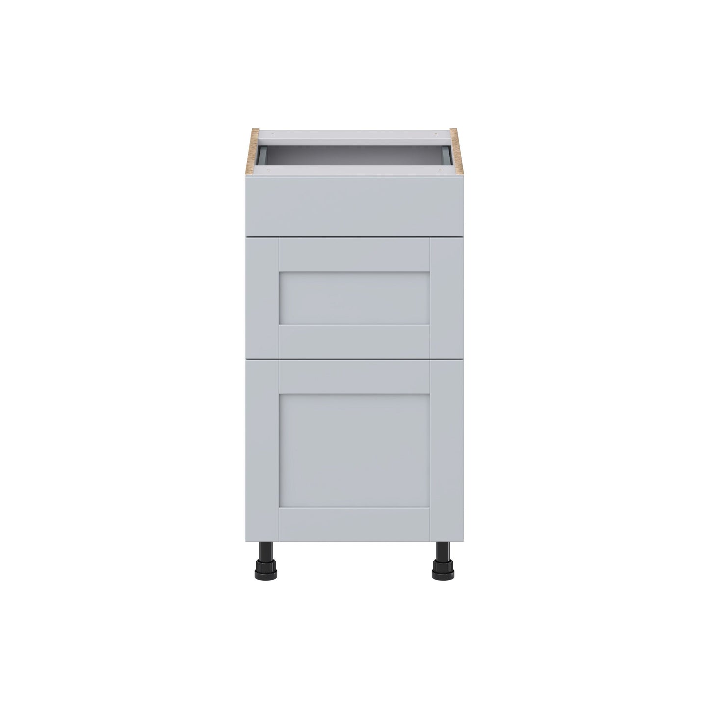 Hugo&Borg Charlesberg 18-in W x 34.5-in H x 21-in D Gray 3-Drawer Base Fully Assembled Cabinet (Recessed Panel Style)