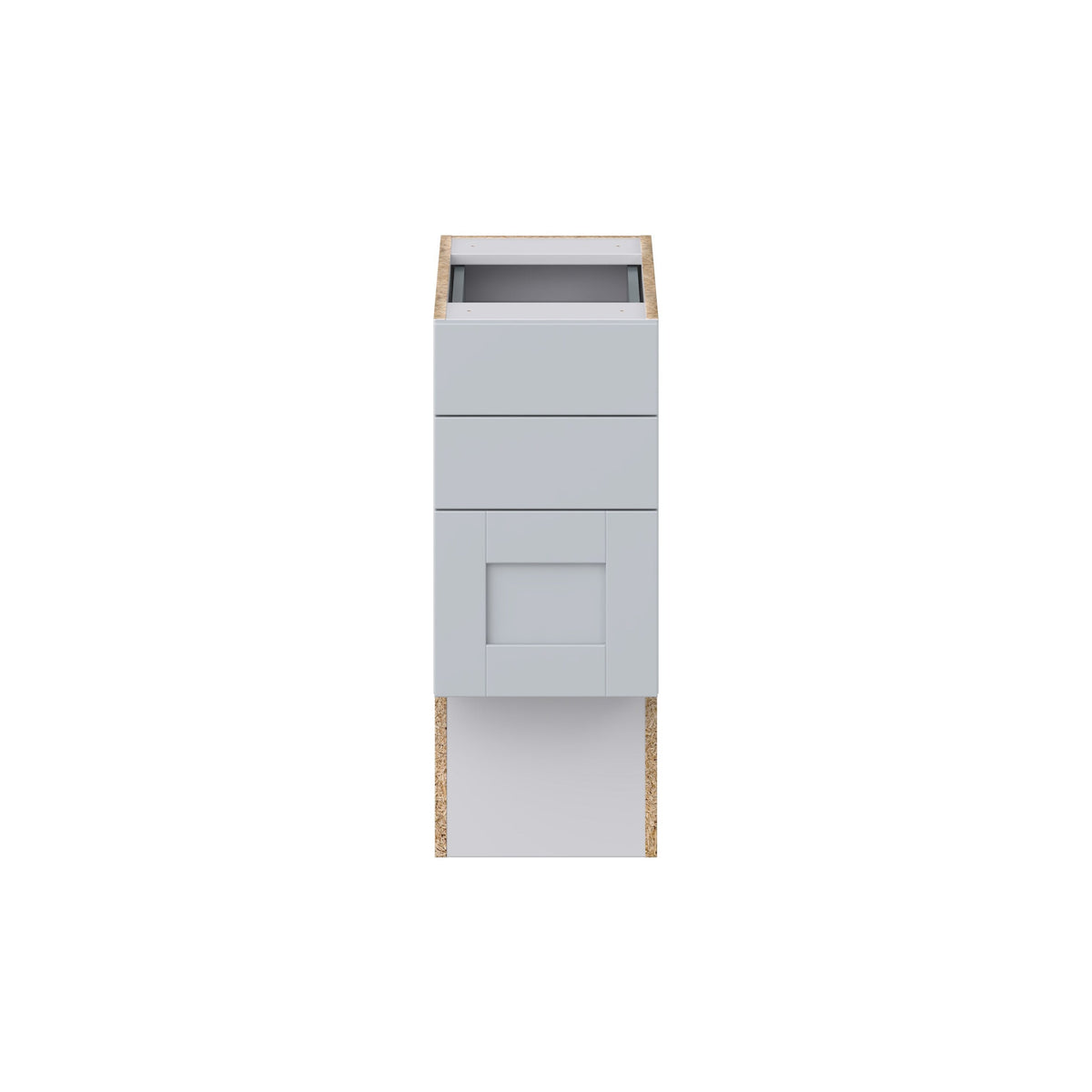 Hugo&Borg Charlesberg 12-in W x 30-in H x 21-in D Gray 4-Drawer Base Fully Assembled Cabinet (Recessed Panel Style)