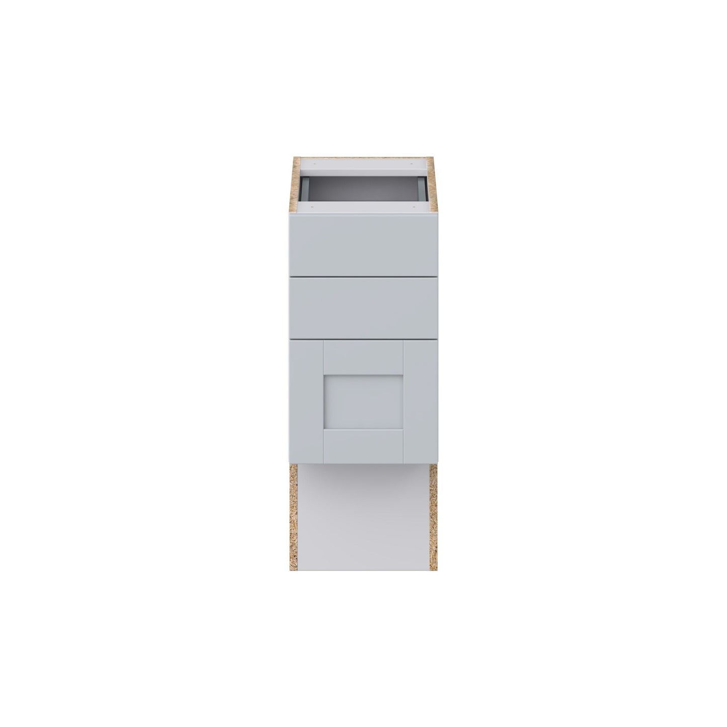 Hugo&Borg Charlesberg 12-in W x 30-in H x 21-in D Gray 4-Drawer Base Fully Assembled Cabinet (Recessed Panel Style)