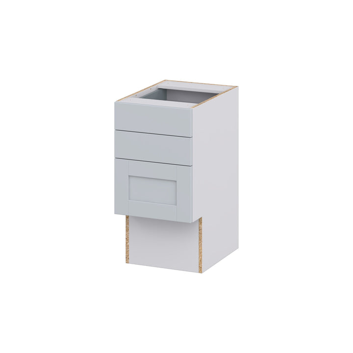 Hugo&Borg Charlesberg 15-in W x 30-in H x 21-in D Gray 3-Drawer Base Fully Assembled Cabinet (Recessed Panel Style)