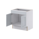Hugo&Borg Charlesberg 30-in W x 32.5-in H x 24-in D Gray Sink Base Fully Assembled Cabinet (Recessed Panel Shaker Style)