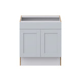 Hugo&Borg Charlesberg 30-in W x 32.5-in H x 24-in D Gray Sink Base Fully Assembled Cabinet (Recessed Panel Shaker Style)