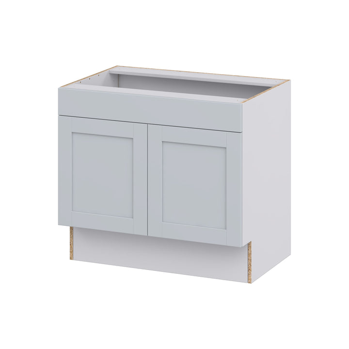 Hugo&Borg Charlesberg 36-in W x 32.5-in H x 24-in D Gray Sink Base Fully Assembled Cabinet (Recessed Panel Shaker Style)