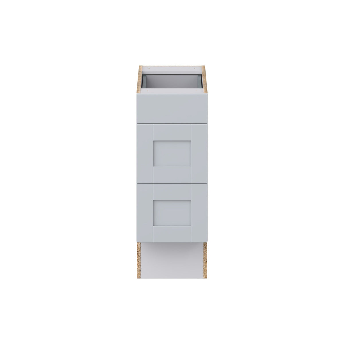 Hugo&Borg Charlesberg 12-in W x 32.5-in H x 24-in D Gray 3-Drawer Base Fully Assembled Cabinet (Recessed Panel Style)