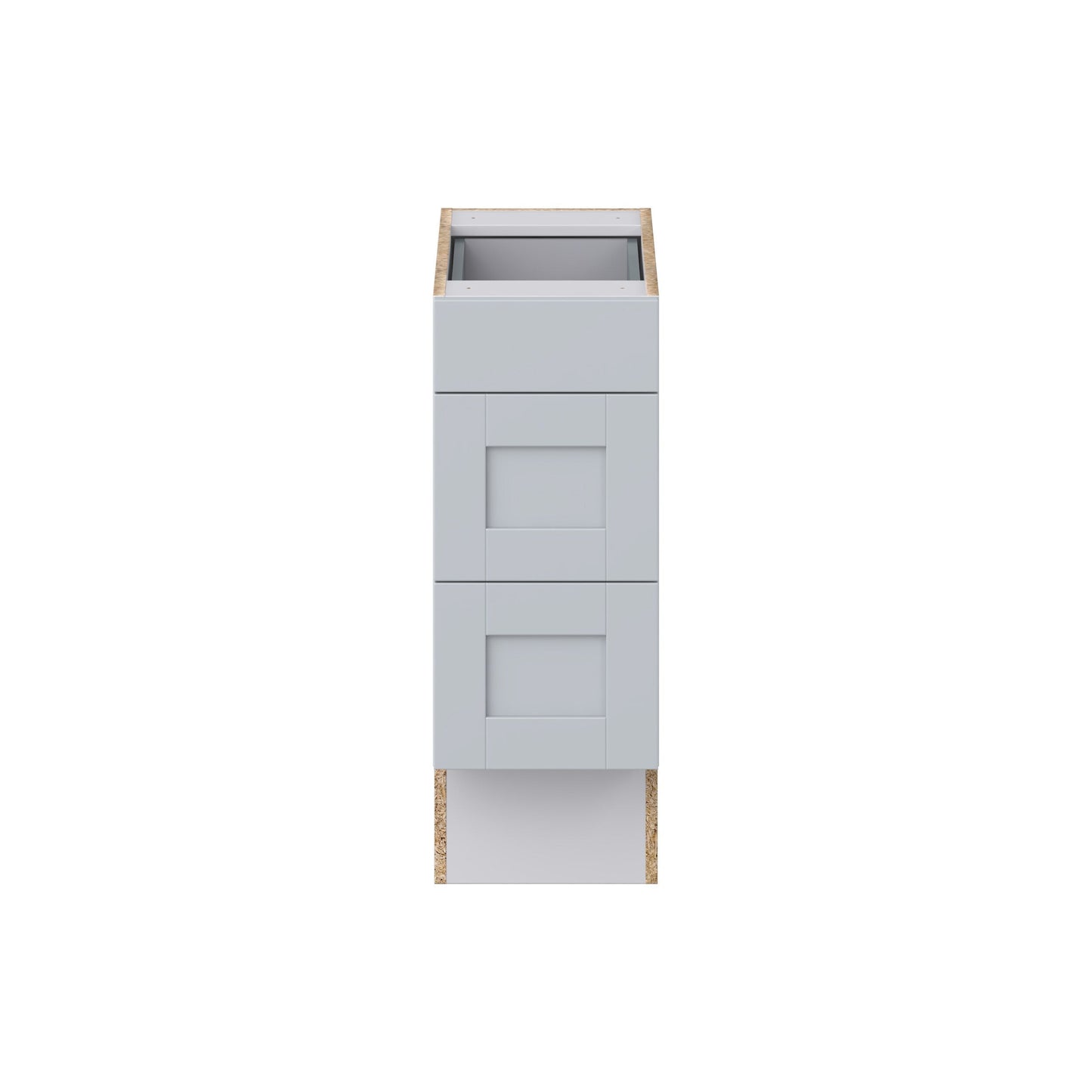 Hugo&Borg Charlesberg 12-in W x 32.5-in H x 24-in D Gray 3-Drawer Base Fully Assembled Cabinet (Recessed Panel Style)