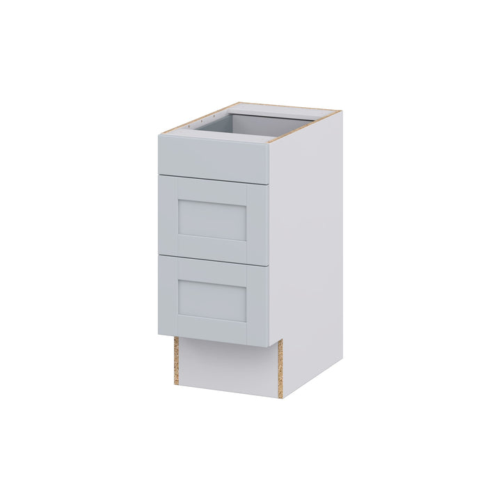 Hugo&Borg Charlesberg 15-in W x 32.5-in H x 25-in D Gray 3-Drawer Base Fully Assembled Cabinet (Recessed Panel Style)