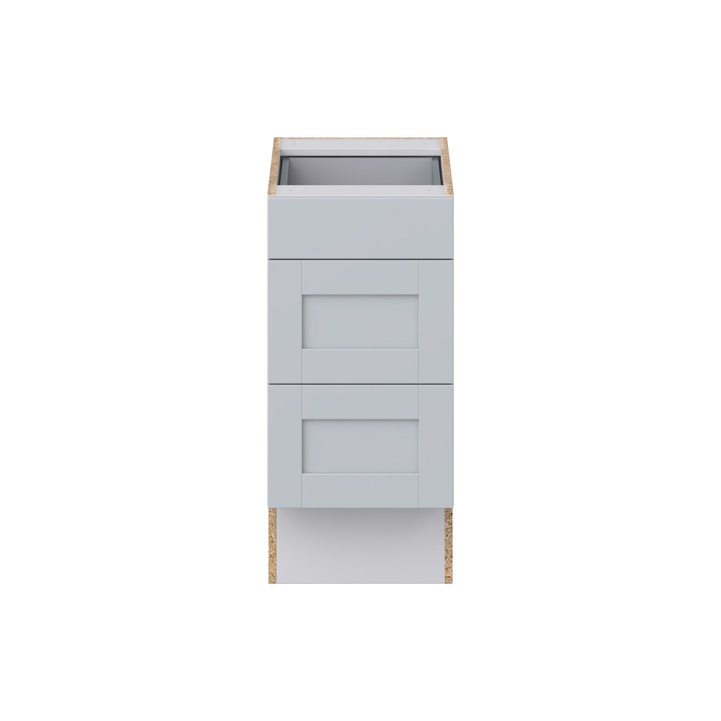 Hugo&Borg Charlesberg 15-in W x 32.5-in H x 25-in D Gray 3-Drawer Base Fully Assembled Cabinet (Recessed Panel Style)