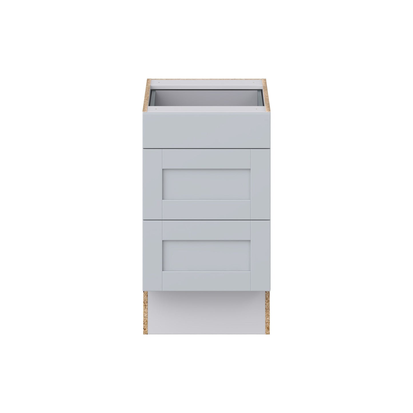 Hugo&Borg Charlesberg 18-in W x 32.5-in H x 25-in D Gray 3-Drawer Base Fully Assembled Cabinet (Recessed Panel Style)