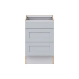 Hugo&Borg Charlesberg 21-in W x 32.5-in H x 24-in D Gray 3-Drawer Base Fully Assembled Cabinet (Recessed Panel Style)