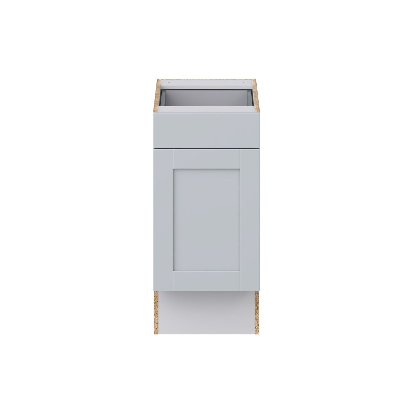 Hugo&Borg Charlesberg 15-in W x 34.5-in H x 24-in D Gray 1-Drawer Base Fully Assembled Cabinet (Recessed Panel Shaker Style)