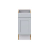 Hugo&Borg Charlesberg 15-in W x 34.5-in H x 24-in D Gray 1-Drawer Base Fully Assembled Cabinet (Recessed Panel Shaker Style)