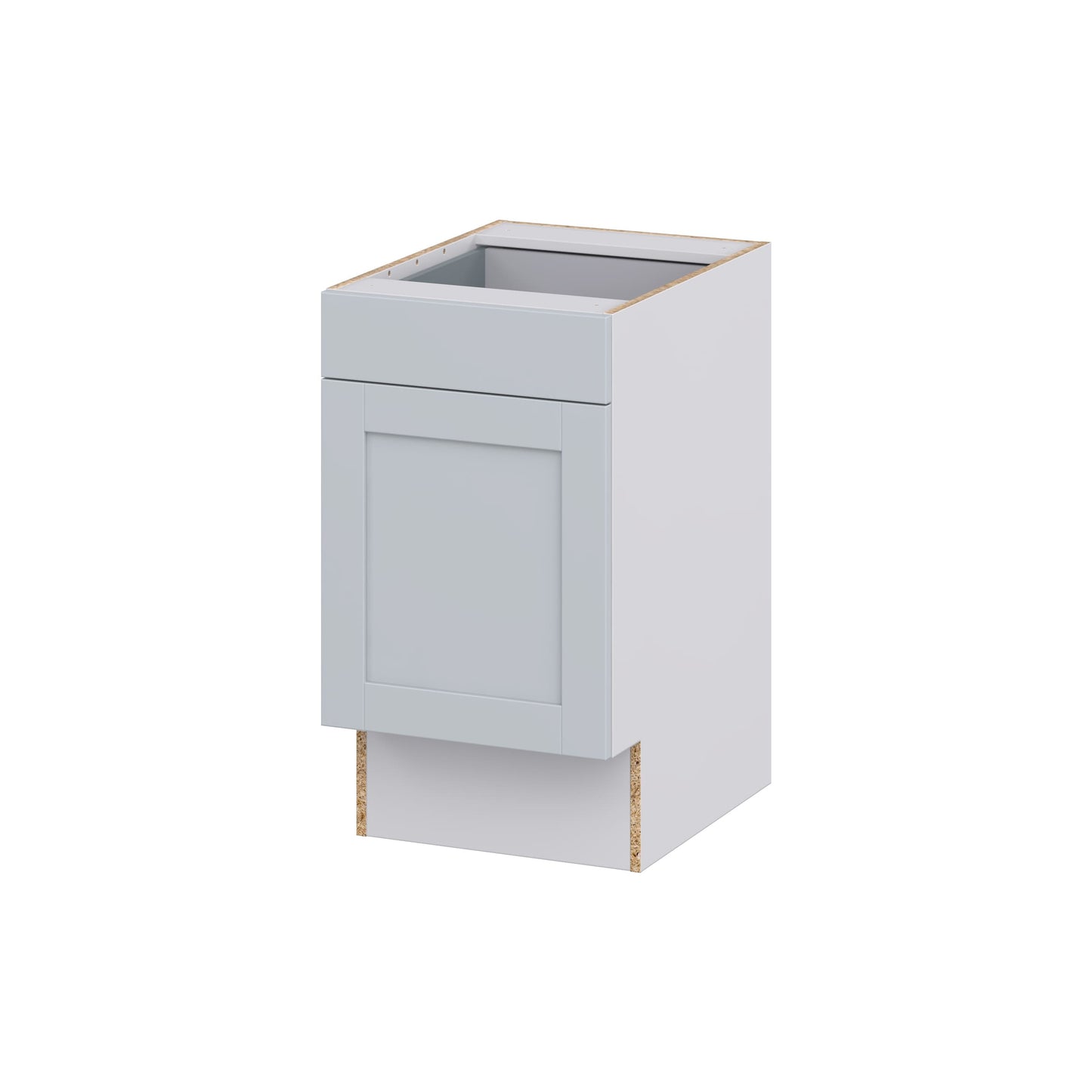 Hugo&Borg Charlesberg 18-in W x 34.5-in H x 25-in D Gray 1-Drawer Base Fully Assembled Cabinet (Recessed Panel Shaker Style)
