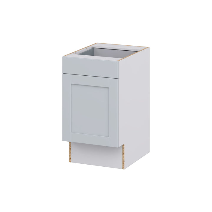 Hugo&Borg Charlesberg 18-in W x 34.5-in H x 25-in D Gray 1-Drawer Base Fully Assembled Cabinet (Recessed Panel Shaker Style)