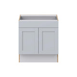 Hugo&Borg Charlesberg 30-in W x 32.5-in H x 25-in D Gray 1-Drawer Base Fully Assembled Cabinet (Recessed Panel Shaker Style)