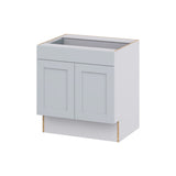Hugo&Borg Charlesberg 30-in W x 32.5-in H x 25-in D Gray 1-Drawer Base Fully Assembled Cabinet (Recessed Panel Shaker Style)