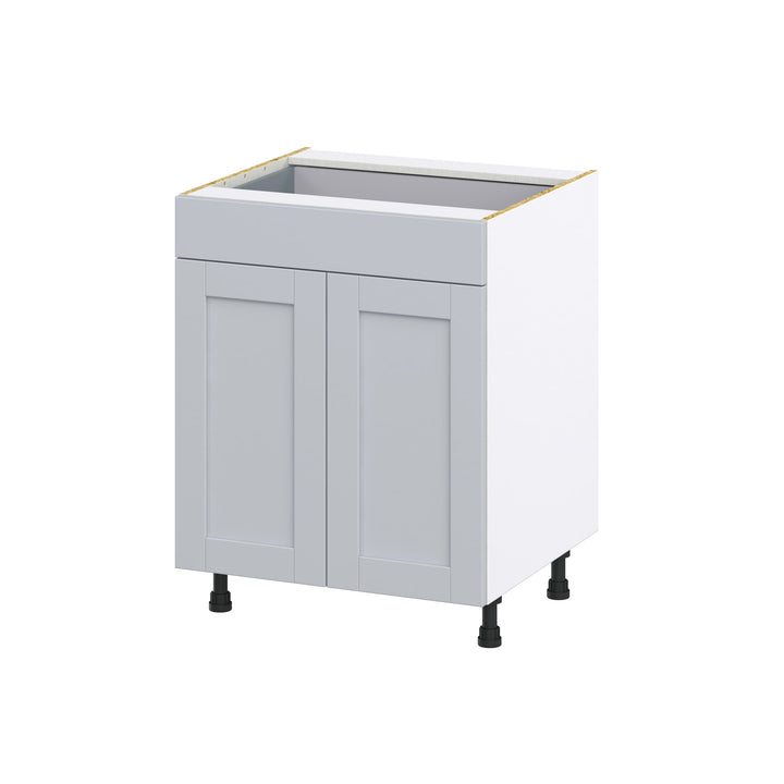 Hugo&Borg Charlesberg 27-in W x 34.5-in H x 24-in D Gray 1-Drawer Base Fully Assembled Cabinet (Recessed Panel Shaker Style)