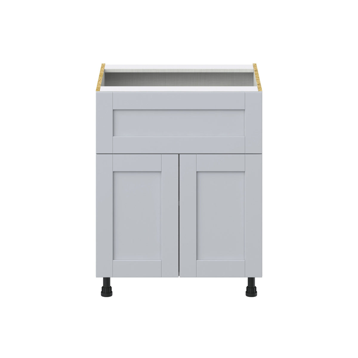 Hugo&Borg Charlesberg 27-in W x 34.5-in H x 25-in D Gray 1-Drawer Base Fully Assembled Cabinet (Recessed Panel Shaker Style)