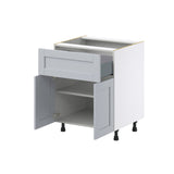 Hugo&Borg Charlesberg 27-in W x 34.5-in H x 25-in D Gray 1-Drawer Base Fully Assembled Cabinet (Recessed Panel Shaker Style)