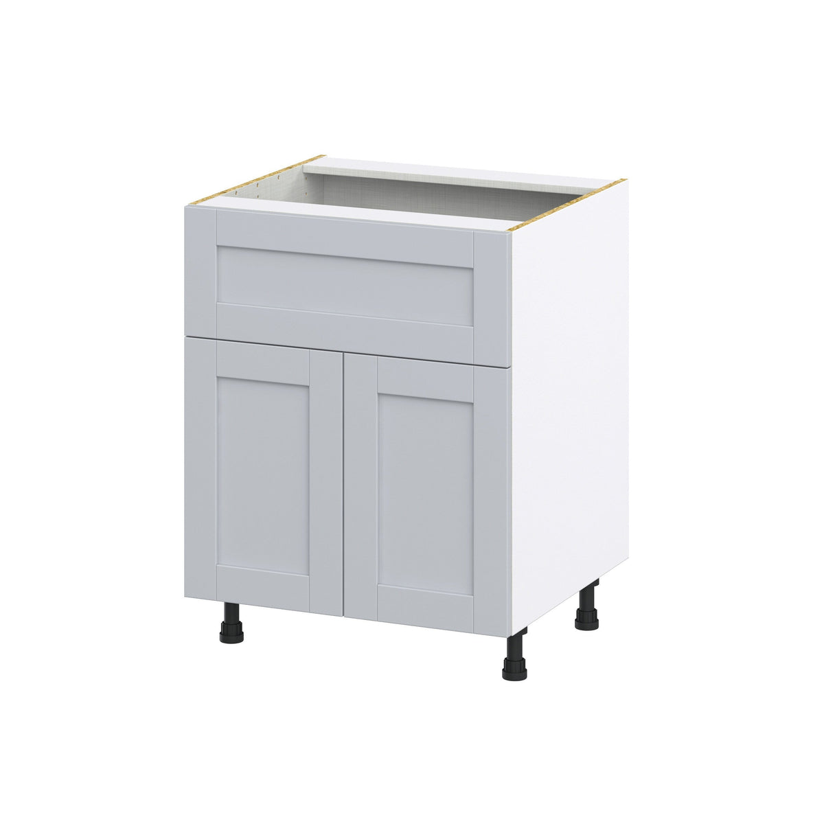 Hugo&Borg Charlesberg 27-in W x 34.5-in H x 25-in D Gray 1-Drawer Base Fully Assembled Cabinet (Recessed Panel Shaker Style)