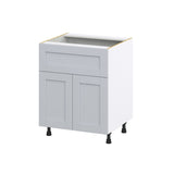 Hugo&Borg Charlesberg 27-in W x 34.5-in H x 25-in D Gray 1-Drawer Base Fully Assembled Cabinet (Recessed Panel Shaker Style)