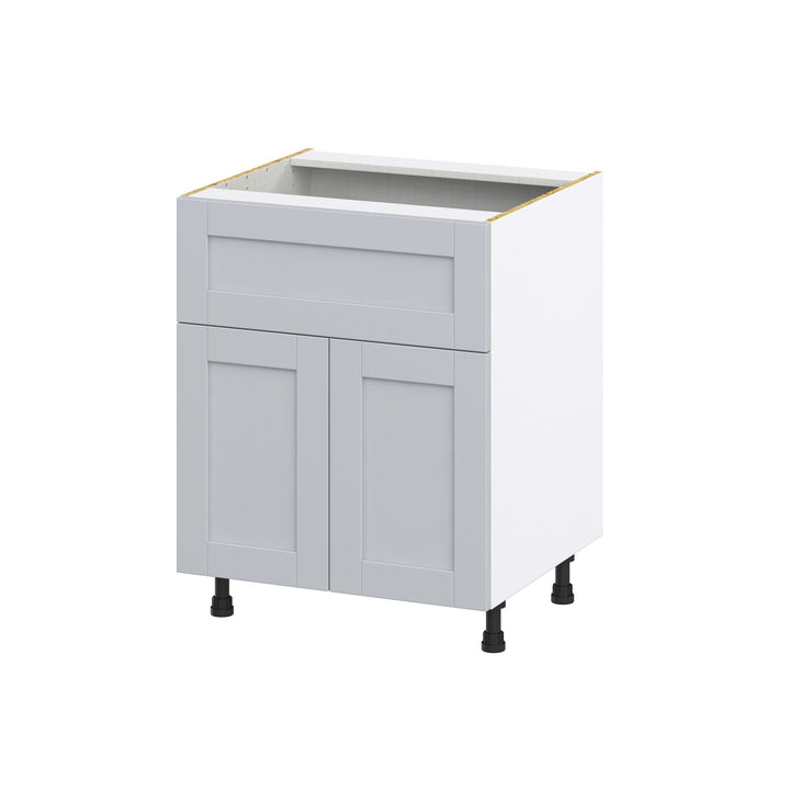 Hugo&Borg Charlesberg 27-in W x 34.5-in H x 25-in D Gray 1-Drawer Base Fully Assembled Cabinet (Recessed Panel Shaker Style)