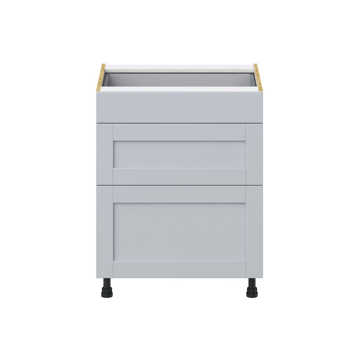 Hugo&Borg Charlesberg 27-in W x 34.5-in H x 24-in D Gray 3-Drawer Base Fully Assembled Cabinet (Recessed Panel Style)