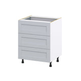 Hugo&Borg Charlesberg 27-in W x 34.5-in H x 24-in D Gray 4-Drawer Base Fully Assembled Cabinet (Recessed Panel Style)