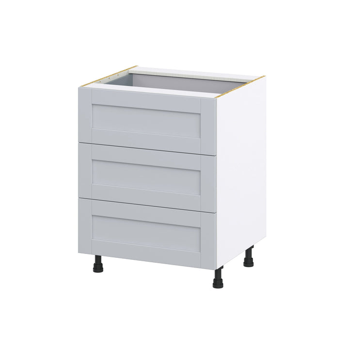Hugo&Borg Charlesberg 27-in W x 34.5-in H x 24-in D Gray 4-Drawer Base Fully Assembled Cabinet (Recessed Panel Style)