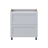 Hugo&Borg Charlesberg 33-in W x 34.5-in H x 24-in D Gray 3-Drawer Base Fully Assembled Cabinet (Recessed Panel Style)