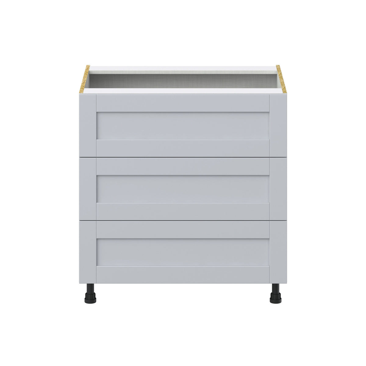 Hugo&Borg Charlesberg 33-in W x 34.5-in H x 24-in D Gray 3-Drawer Base Fully Assembled Cabinet (Recessed Panel Style)