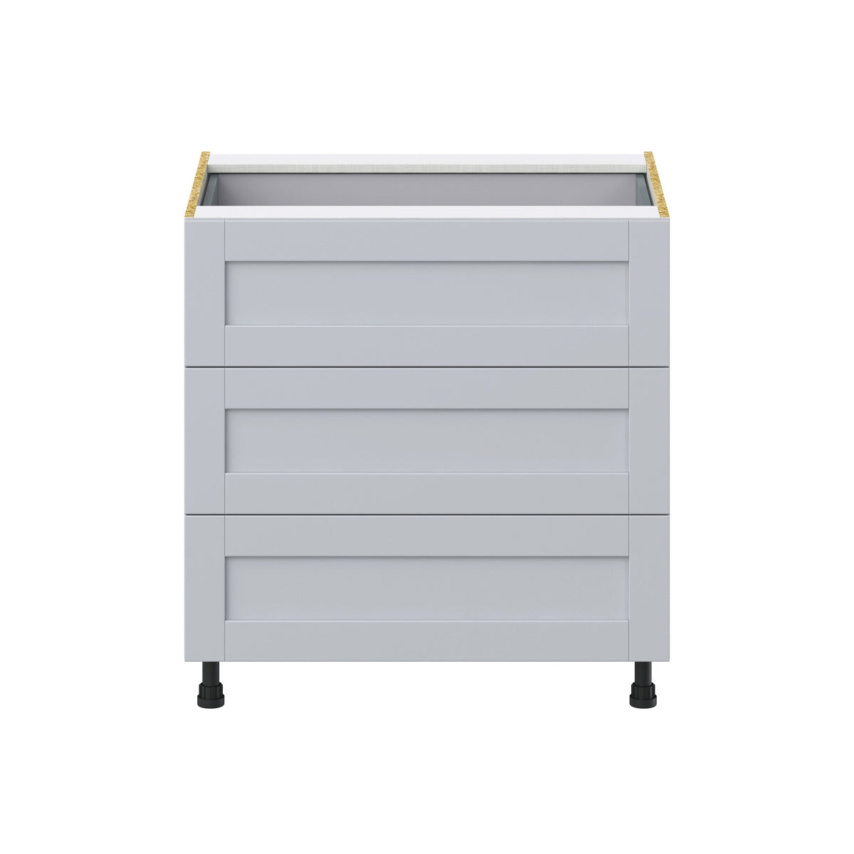 Hugo&Borg Charlesberg 33-in W x 34.5-in H x 24-in D Gray 4-Drawer Base Fully Assembled Cabinet (Recessed Panel Style)