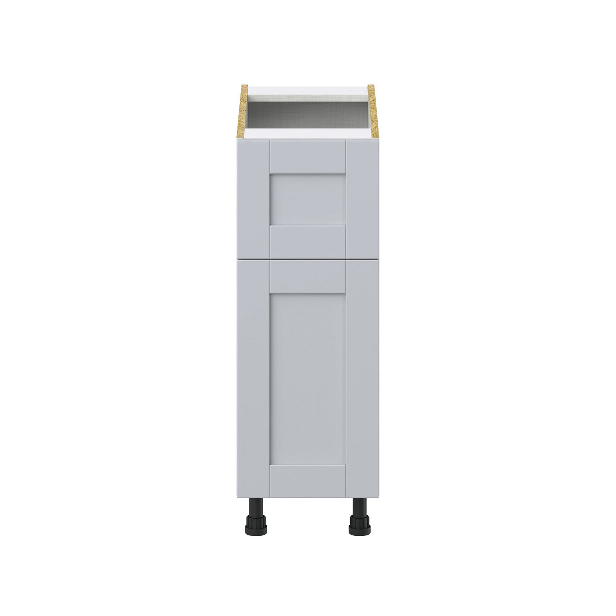 Hugo&Borg Charlesberg 12-in W x 34.5-in H x 25-in D Gray 1-Drawer Base Fully Assembled Cabinet (Recessed Panel Shaker Style)