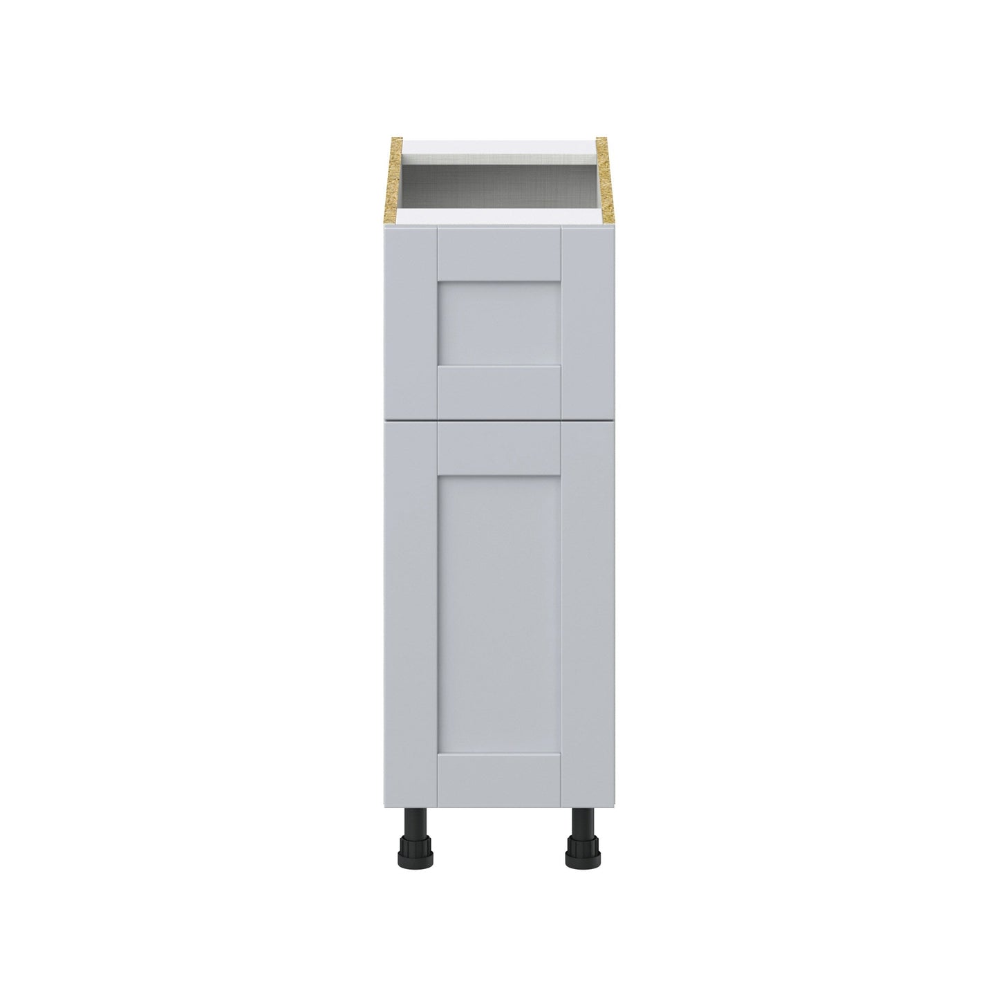 Hugo&Borg Charlesberg 12-in W x 34.5-in H x 25-in D Gray 1-Drawer Base Fully Assembled Cabinet (Recessed Panel Shaker Style)