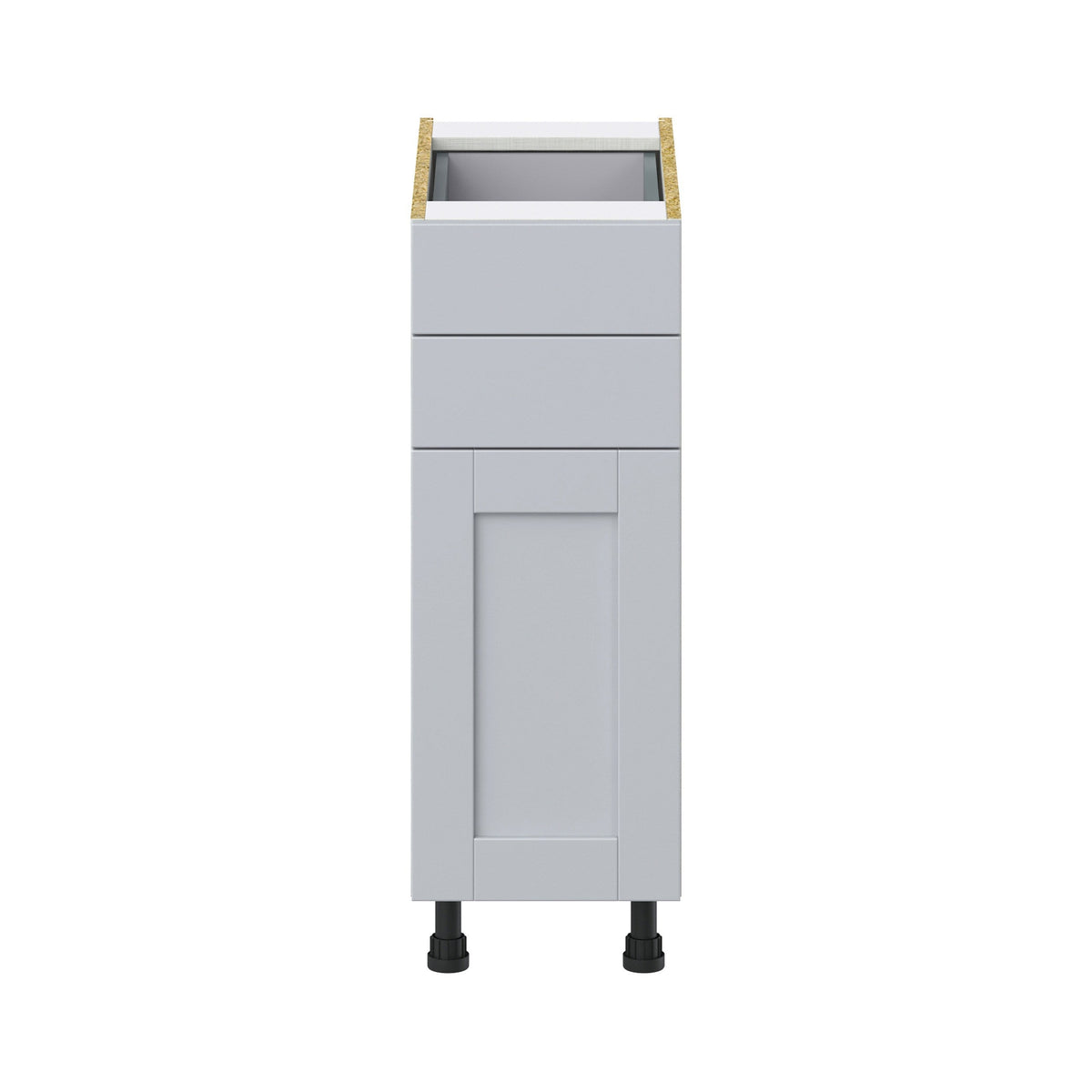 Hugo&Borg Charlesberg 12-in W x 34.5-in H x 24-in D Gray 2-Drawers Base Fully Assembled Cabinet (Recessed Panel Shaker Style)