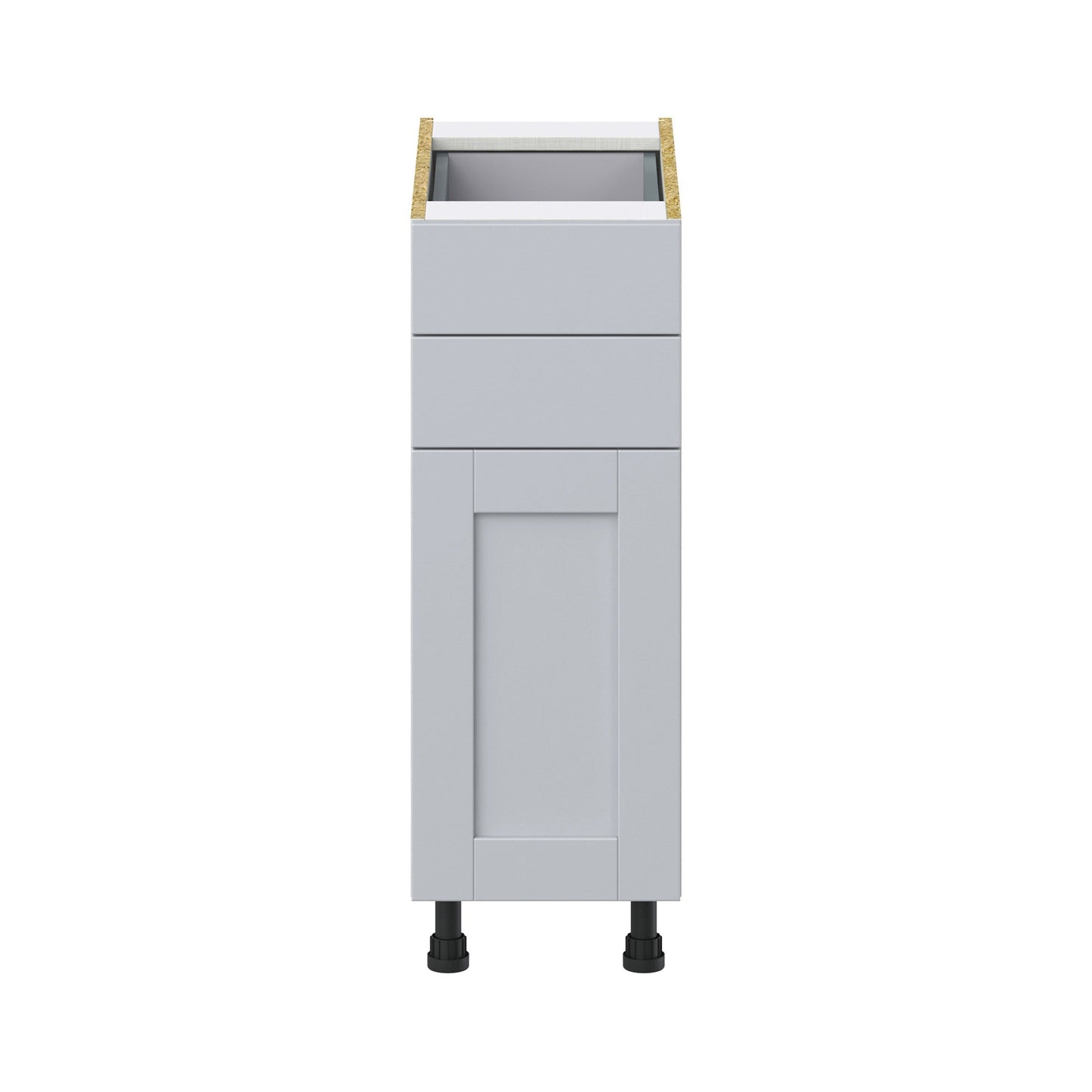 Hugo&Borg Charlesberg 12-in W x 34.5-in H x 24-in D Gray 2-Drawers Base Fully Assembled Cabinet (Recessed Panel Shaker Style)