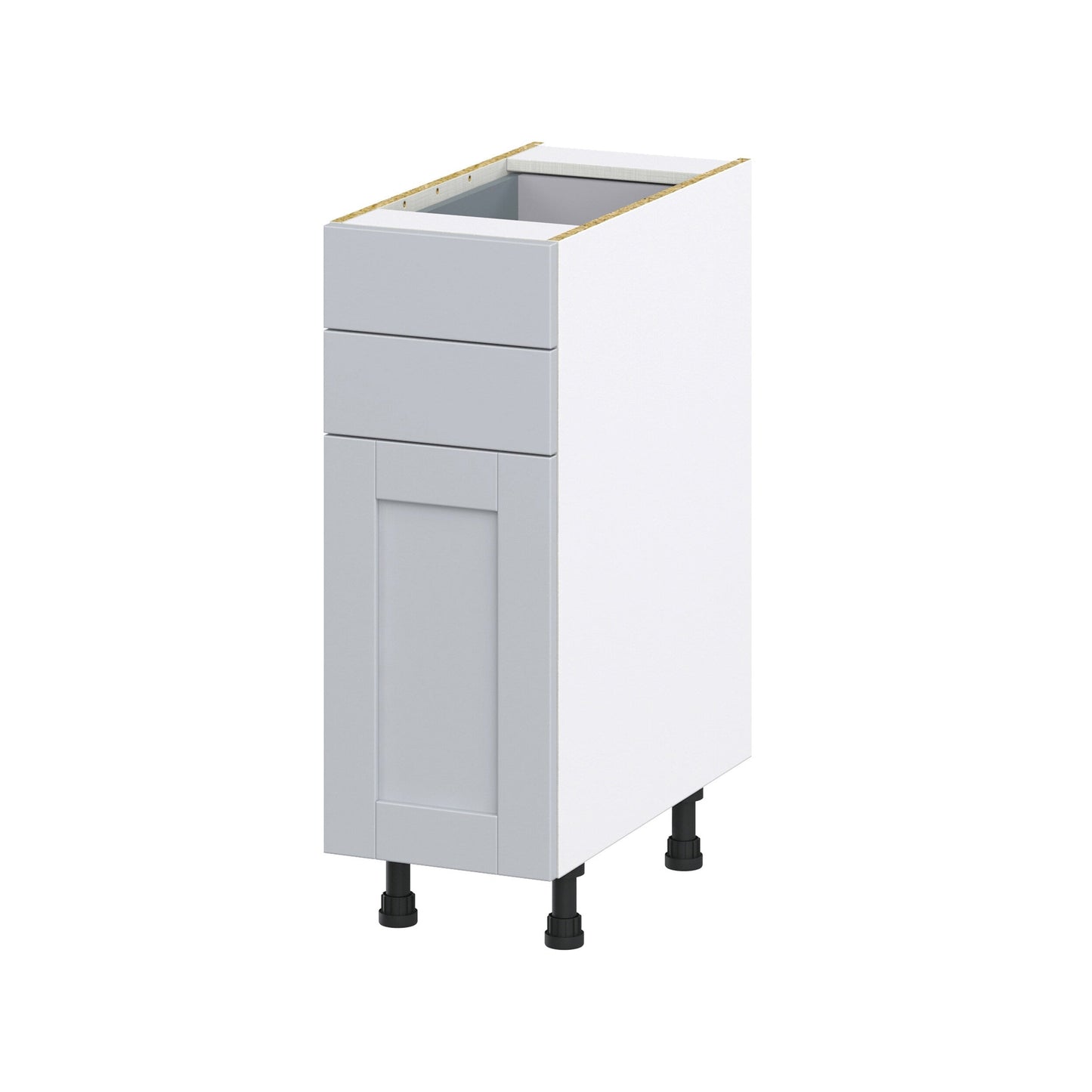 Hugo&Borg Charlesberg 12-in W x 34.5-in H x 24-in D Gray 2-Drawers Base Fully Assembled Cabinet (Recessed Panel Shaker Style)