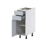 Hugo&Borg Charlesberg 12-in W x 34.5-in H x 24-in D Gray 2-Drawers Base Fully Assembled Cabinet (Recessed Panel Shaker Style)