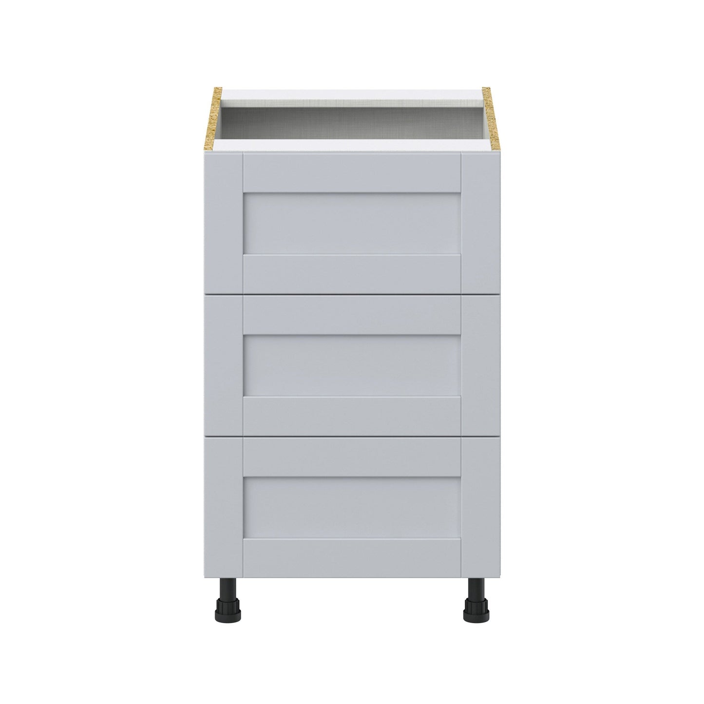 Hugo&Borg Charlesberg 21-in W x 34.5-in H x 24-in D Gray 3-Drawer Base Fully Assembled Cabinet (Recessed Panel Style)