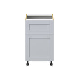 Hugo&Borg Charlesberg 21-in W x 34.5-in H x 25-in D Gray 1-Drawer Base Fully Assembled Cabinet (Recessed Panel Shaker Style)