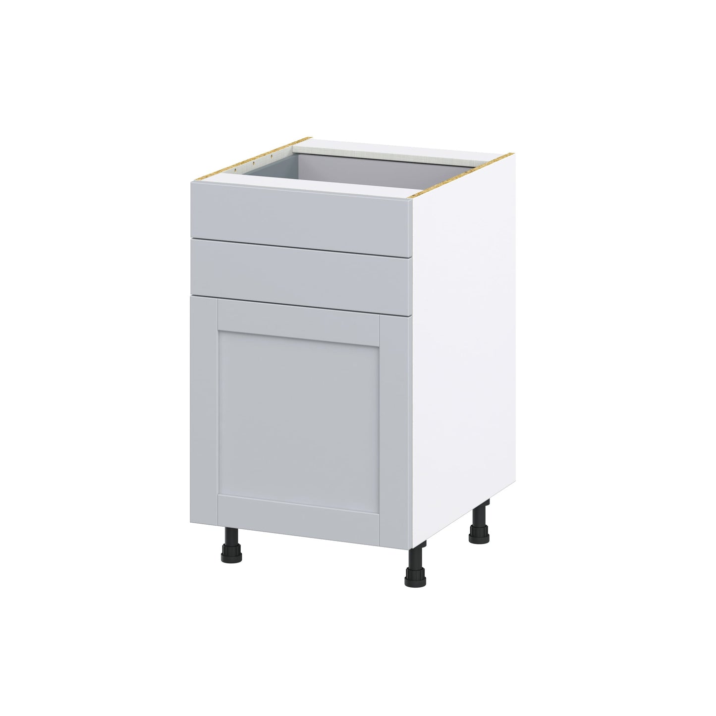 Hugo&Borg Charlesberg 21-in W x 34.5-in H x 24-in D Gray 2-Drawers Base Fully Assembled Cabinet (Recessed Panel Shaker Style)