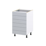Hugo&Borg Charlesberg 21-in W x 34.5-in H x 24-in D Gray 6-Drawer Base Fully Assembled Cabinet (Recessed Panel Style)