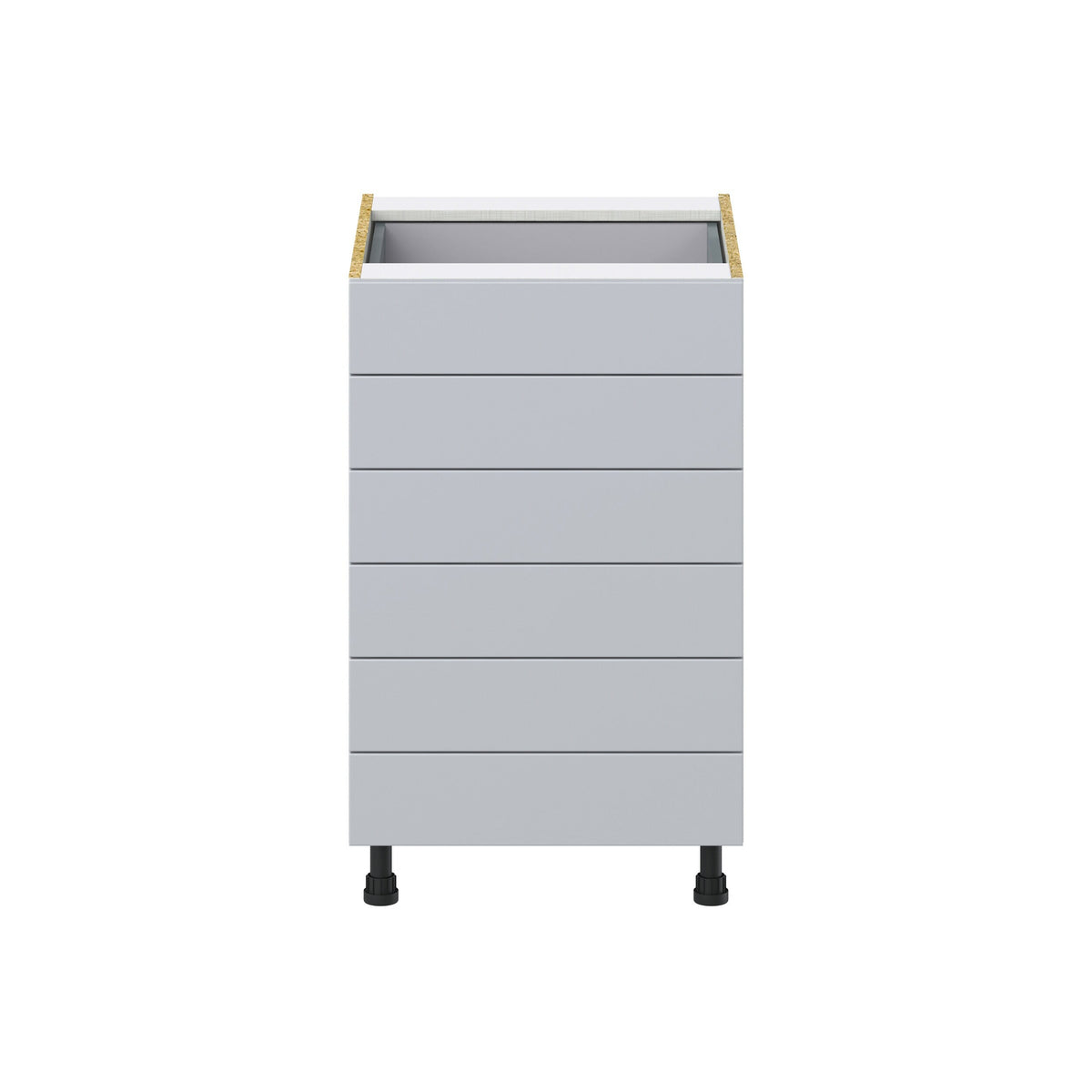 Hugo&Borg Charlesberg 21-in W x 34.5-in H x 24-in D Gray 6-Drawer Base Fully Assembled Cabinet (Recessed Panel Style)
