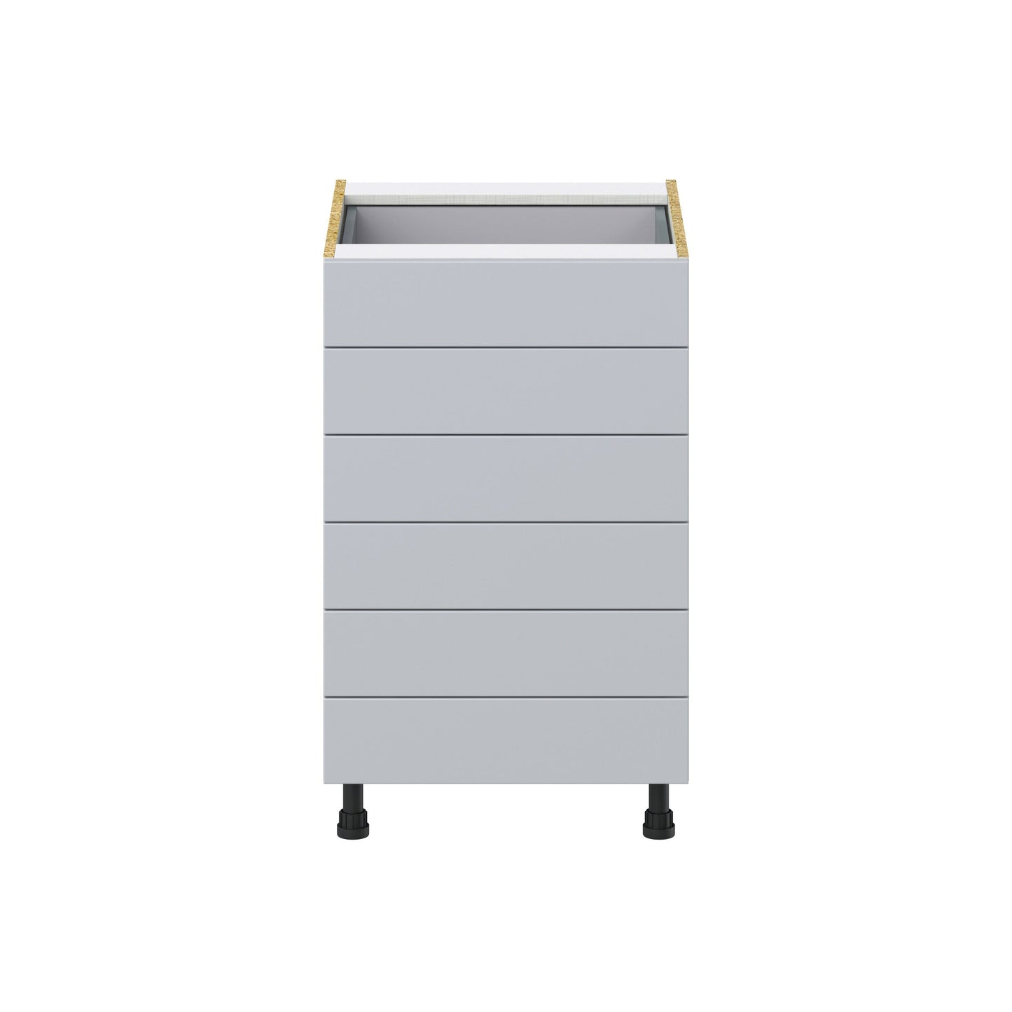 Hugo&Borg Charlesberg 21-in W x 34.5-in H x 24-in D Gray 6-Drawer Base Fully Assembled Cabinet (Recessed Panel Style)