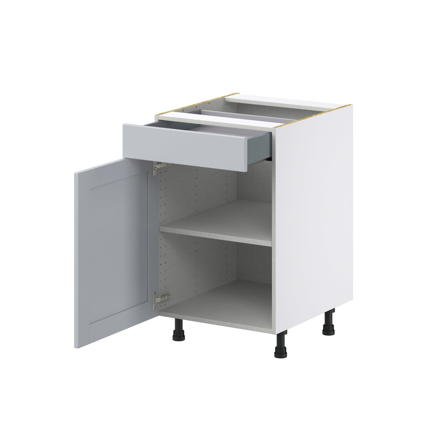Hugo&Borg Charlesberg 21-in W x 34.5-in H x 24-in D Gray 1-Drawer Base Fully Assembled Cabinet (Recessed Panel Shaker Style)