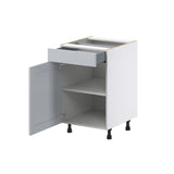 Hugo&Borg Charlesberg 21-in W x 34.5-in H x 24-in D Gray 1-Drawer Base Fully Assembled Cabinet (Recessed Panel Shaker Style)