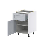 Hugo&Borg Charlesberg 21-in W x 34.5-in H x 25-in D Gray 1-Drawer Base Fully Assembled Cabinet (Recessed Panel Shaker Style)