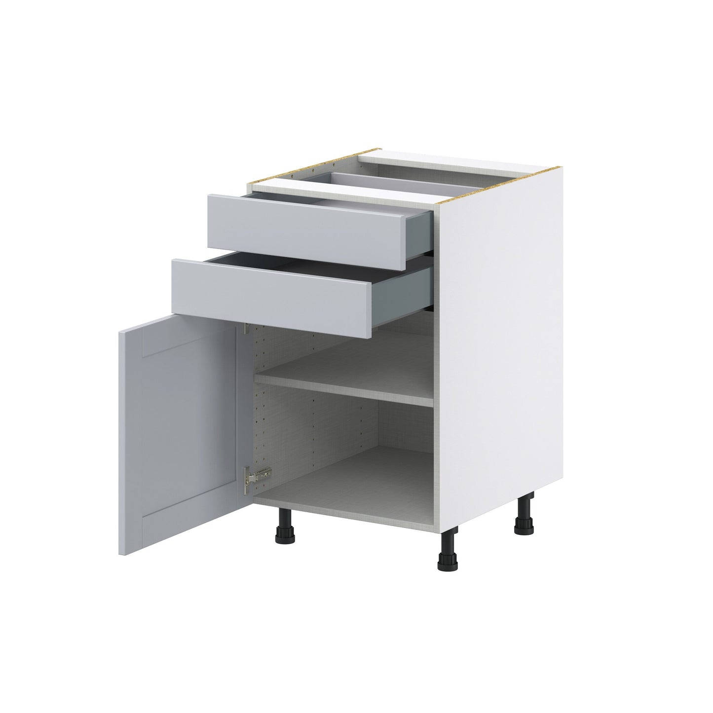 Hugo&Borg Charlesberg 21-in W x 34.5-in H x 24-in D Gray 2-Drawers Base Fully Assembled Cabinet (Recessed Panel Shaker Style)