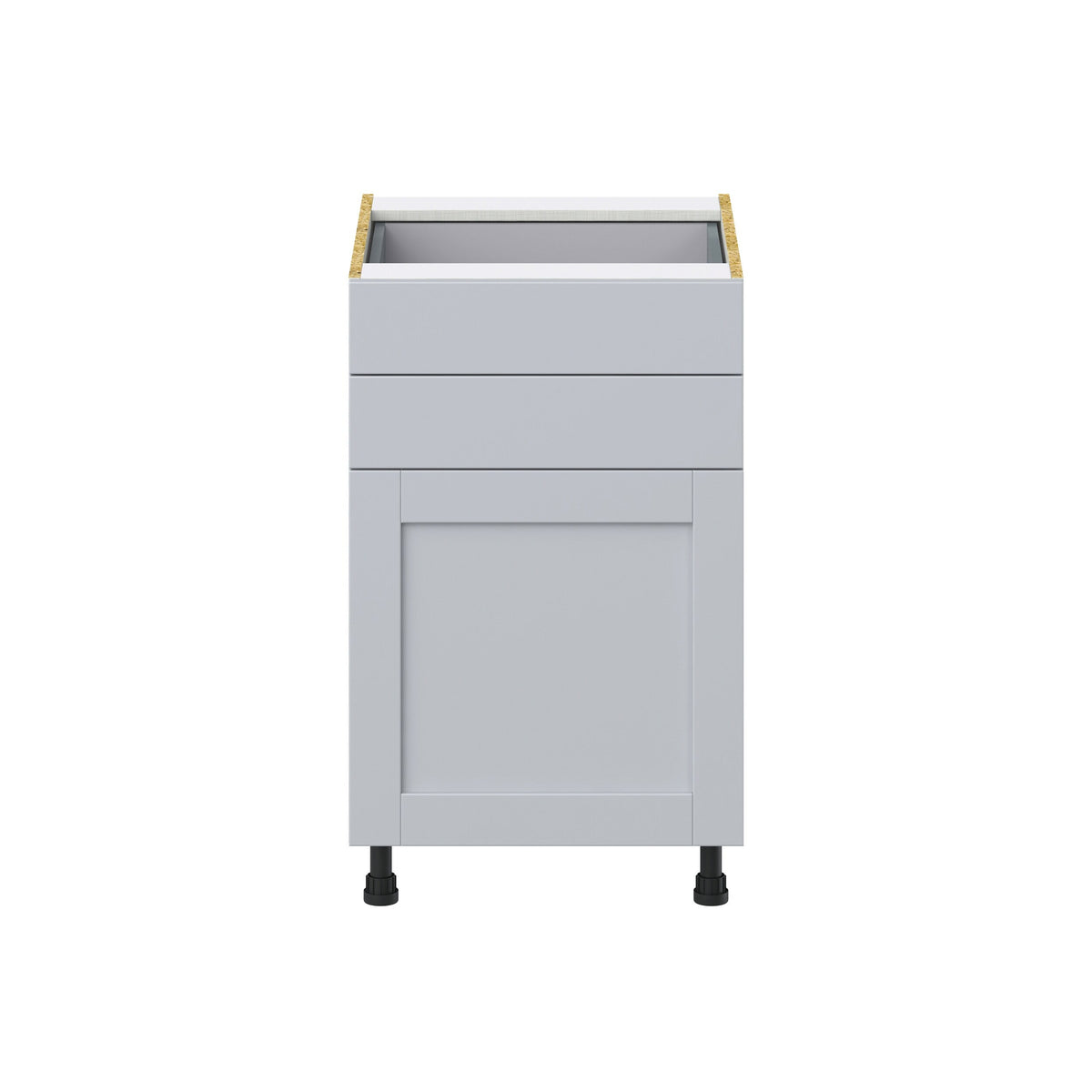 Hugo&Borg Charlesberg 21-in W x 34.5-in H x 24-in D Gray 2-Drawers Base Fully Assembled Cabinet (Recessed Panel Shaker Style)