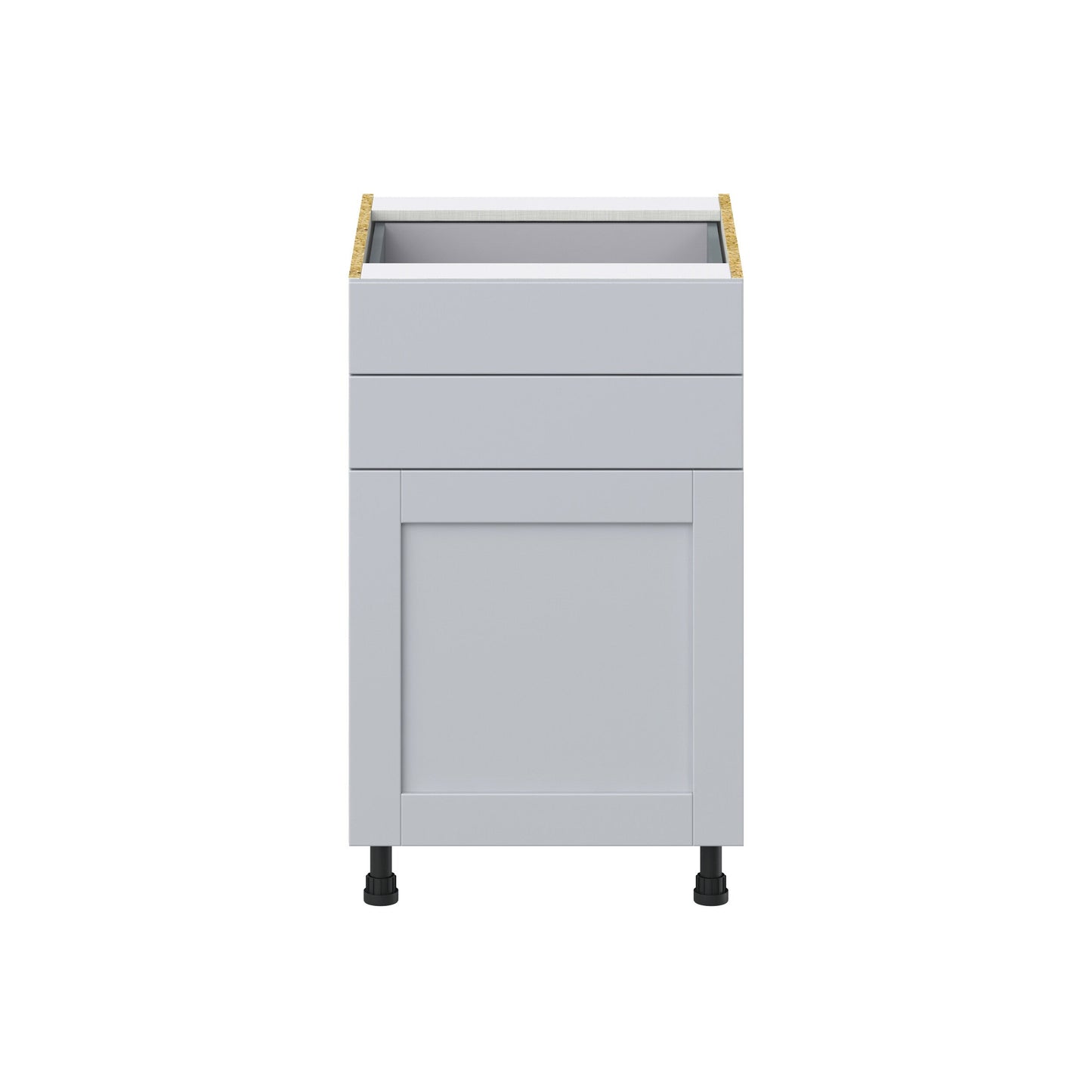 Hugo&Borg Charlesberg 21-in W x 34.5-in H x 24-in D Gray 2-Drawers Base Fully Assembled Cabinet (Recessed Panel Shaker Style)